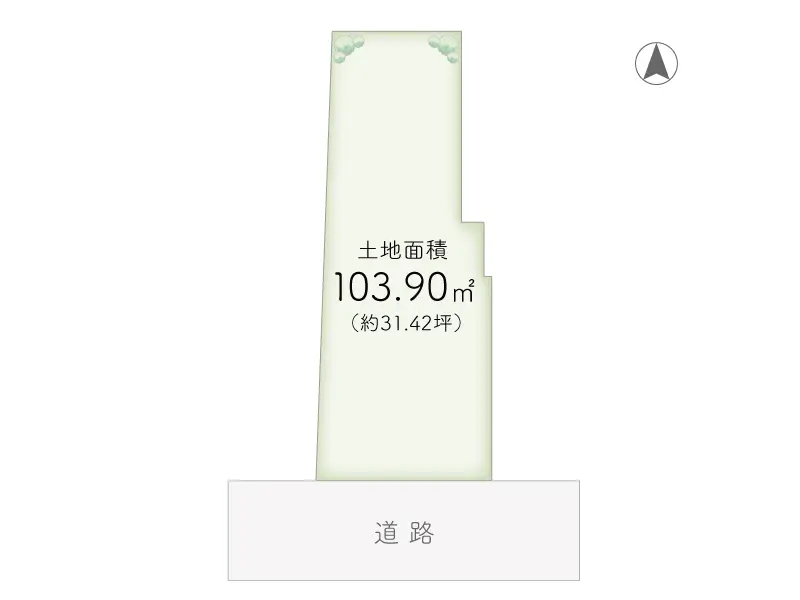 尼崎市塚口本町２丁目（全1区画）　建築条件付き売り土地の区画図