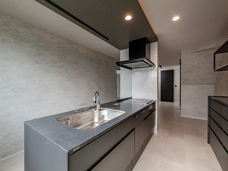 京都市伏見区淀樋爪町の新築一戸建てのキッチン