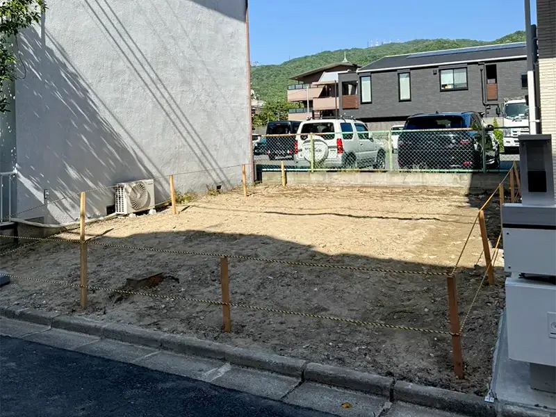 東大阪市鷹殿町の新築一戸建ての現地