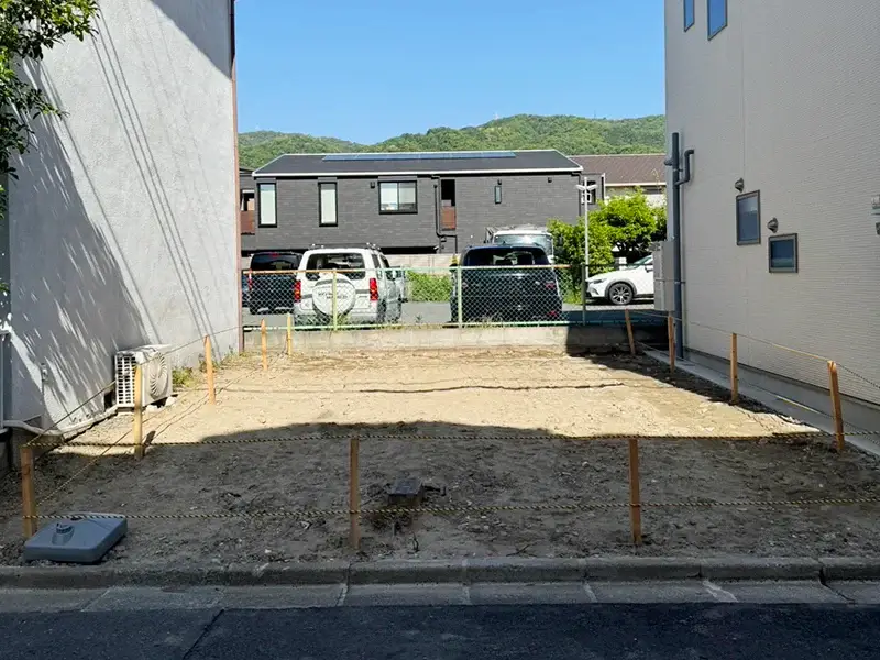 東大阪市鷹殿町　建築条件付き売り土地の現地