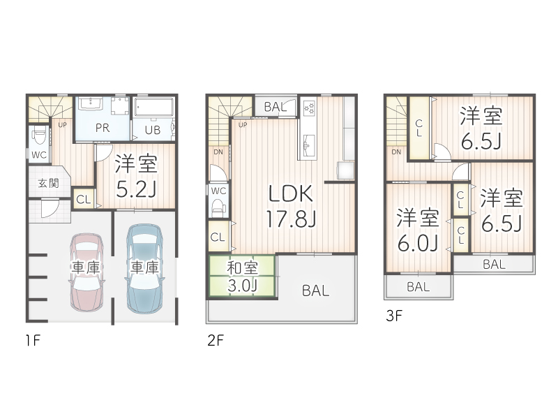 大阪市港区田中２丁目の間取り図