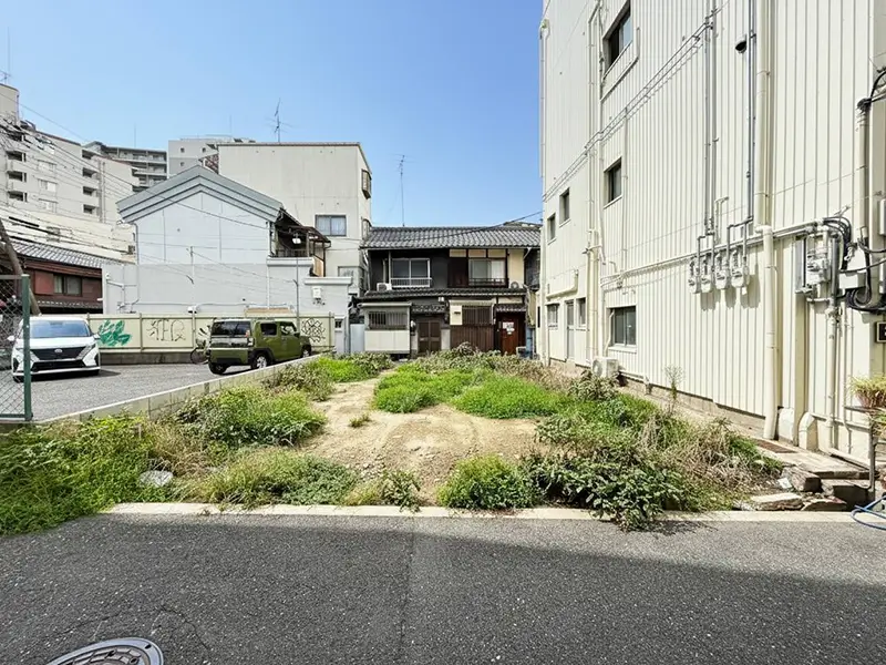 大阪市西区九条３丁目の建築条件無し土地の現地