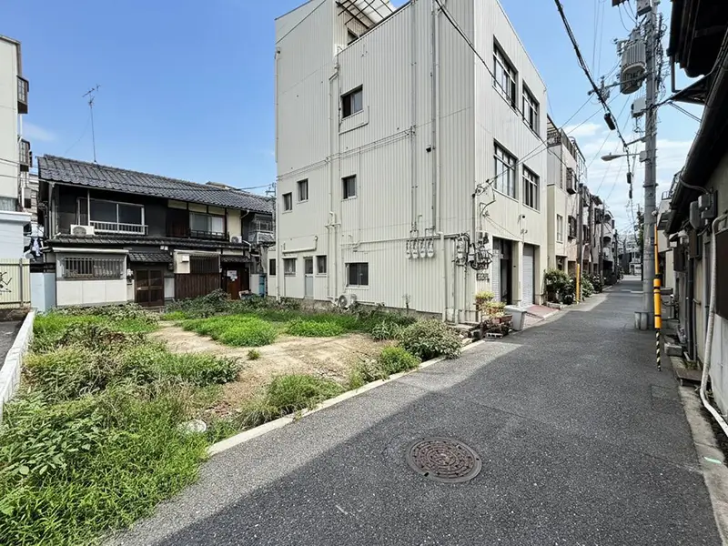 大阪市西区九条３丁目建築条件無し土地の現地