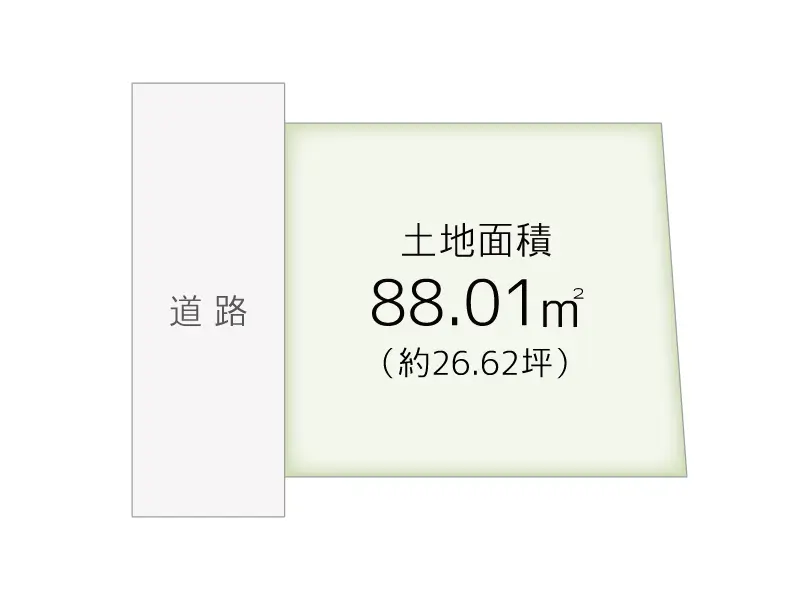 高槻市上本町　建築条件無し売り土地の区割り図
