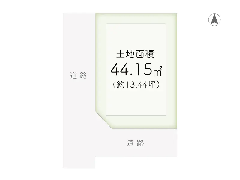 八尾市久宝寺２丁目（全１区画）建築条件付き土地の土地図
