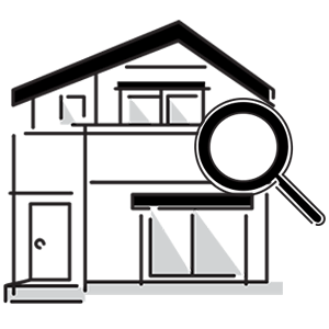 売却物件を現地調査・査定している場面