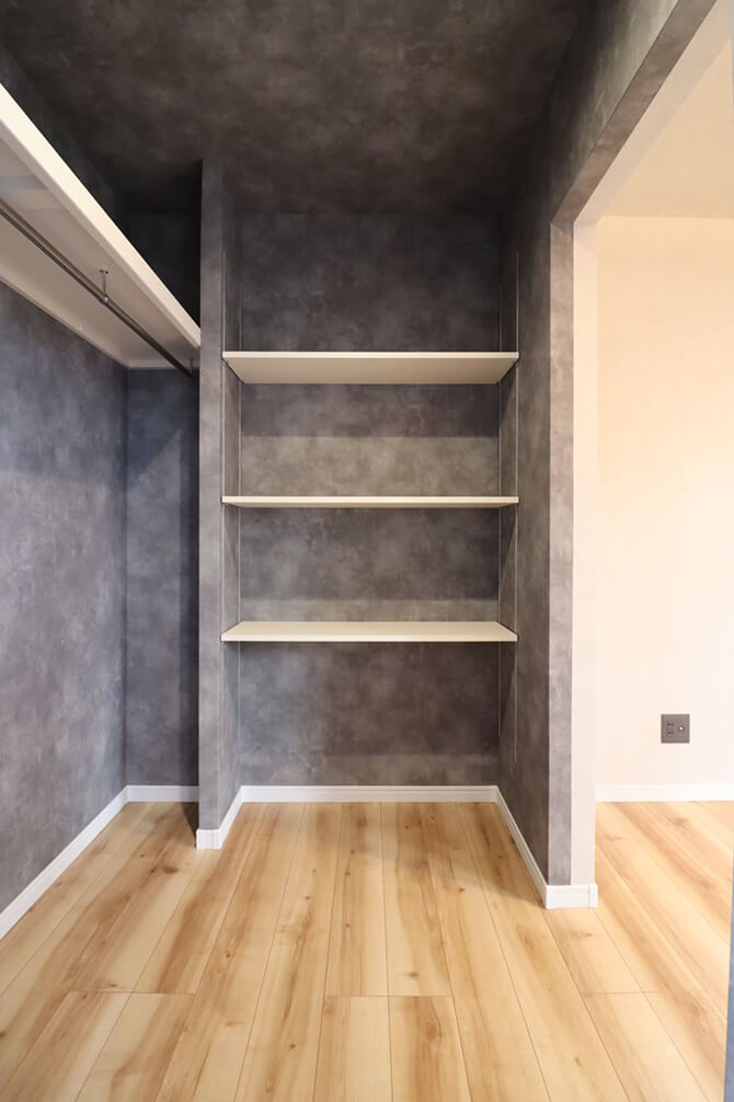 たくさん収納ができるクローゼット