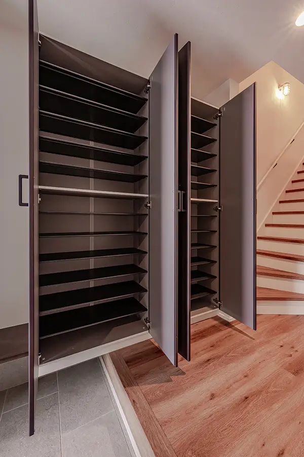 東大阪市の新築注文住宅　シューズクローゼット｜7ARC（セブンアーク）施工事例