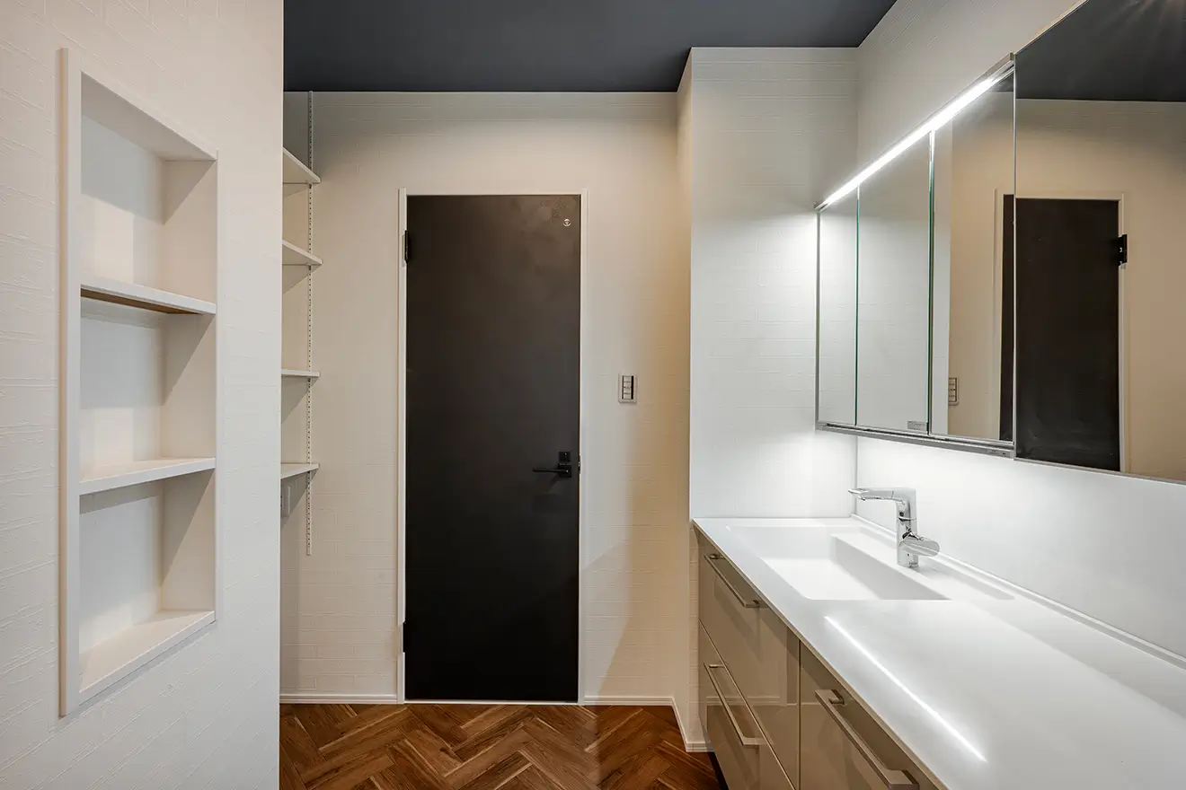 東大阪市の新築注文住宅　洗面室｜7ARC（セブンアーク）施工事例