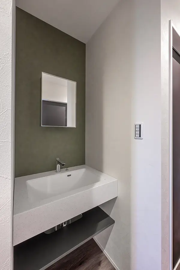 東大阪市の新築注文住宅　洗面室｜7ARC（セブンアーク）施工事例