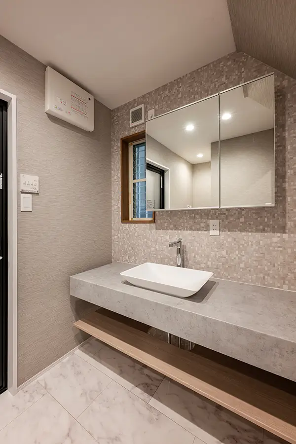 寝屋川市のリフォーム住宅　洗面室｜7ARC（セブンアーク）施工事例