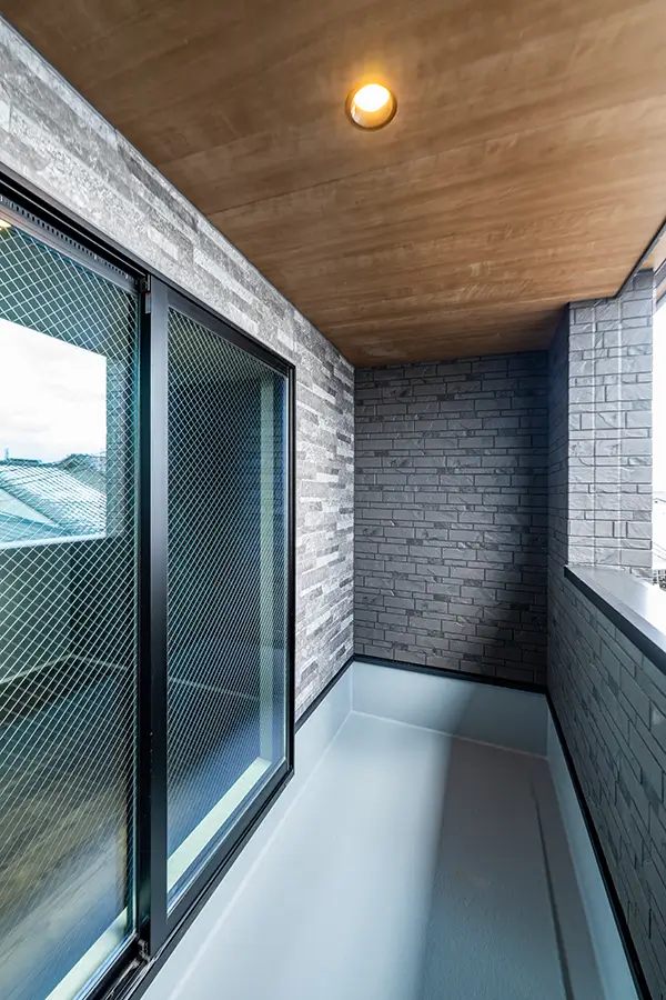 京都市伏見区の新築注文住宅　バルコニー｜7ARC（セブンアーク）施工事例