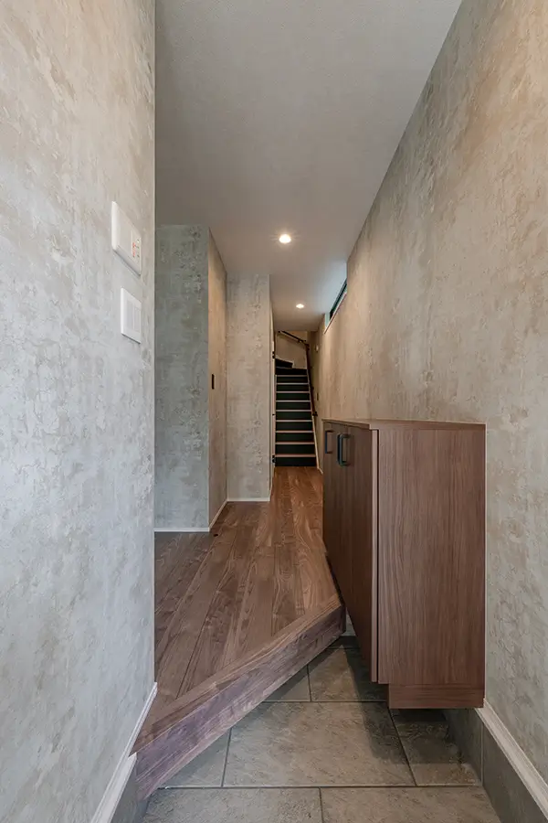 京都市伏見区の新築注文住宅　玄関｜7ARC（セブンアーク）施工事例