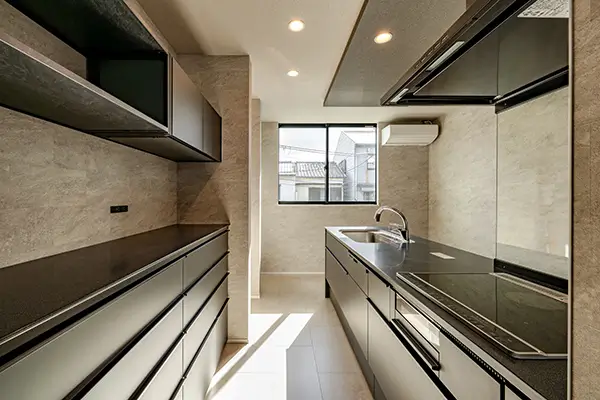 京都市伏見区の新築注文住宅　キッチン｜7ARC（セブンアーク）施工事例