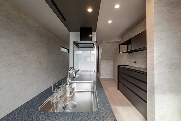 京都市伏見区の新築注文住宅　キッチン｜7ARC（セブンアーク）施工事例