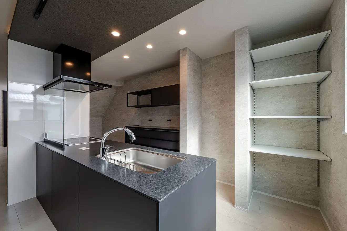 京都市伏見区の新築注文住宅　キッチン｜7ARC（セブンアーク）施工事例