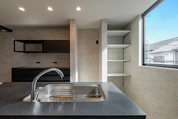 京都市伏見区の新築注文住宅　キッチン｜7ARC（セブンアーク）施工事例