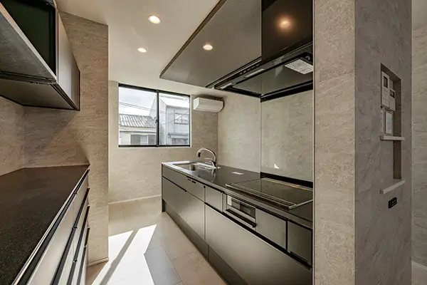 京都市伏見区の新築注文住宅　キッチン｜7ARC（セブンアーク）施工事例