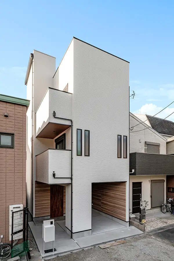 大阪市旭区の新築注文住宅　外観｜7ARC（セブンアーク）施工事例